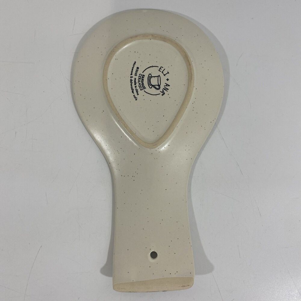 Eli + Ana Bunny Rabbit Pottery Art Spoon Rest - Picture 2 of 7